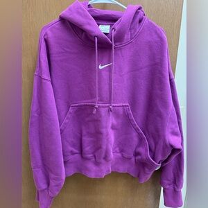 Nike Women's Sportswear Phoenix Fleece Oversized Fuchsia Pullover Hoodie-Size XS